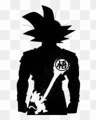 Goku Face Silhouette - Goku Black And White Emoji,Goku Emoji