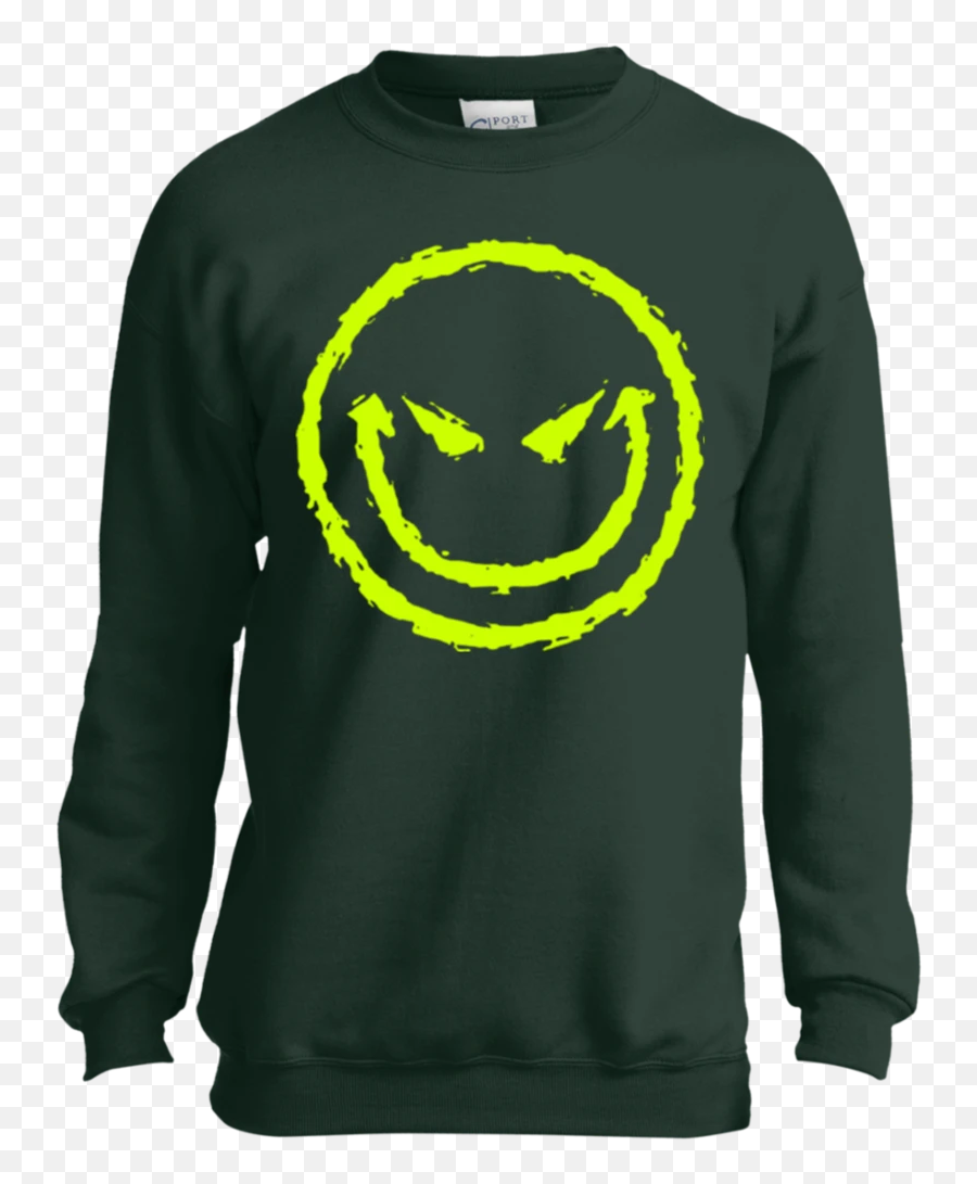 Evil Smiley Face Youth Ls Shirtsweatshirthoodie U2013 Teeever Emoji,Evil Emoticon
