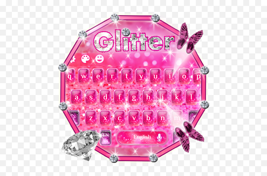 Download Stylish Shiny Pink Glitter Keypad For Android Myket - Clip Art Emoji,Envious Emoji