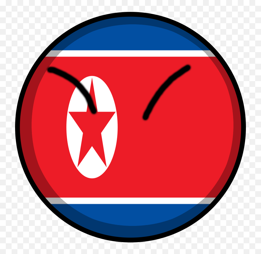 Northkoreaball Countryballs Northkorea Freetoedit - North Korea Countryball Transparent Emoji,North Korea Emoji