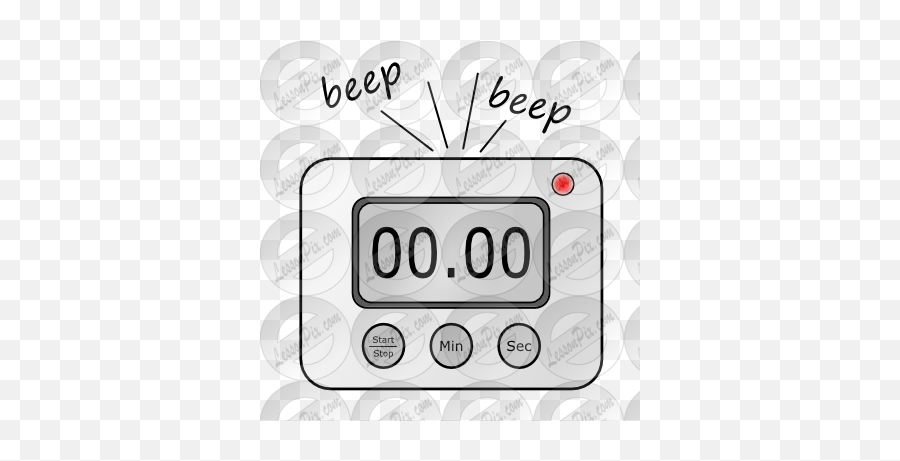 Classroom Timer Clipart - Digital Timer Timer Beep Emoji,Clock Rocket Clock Emoji