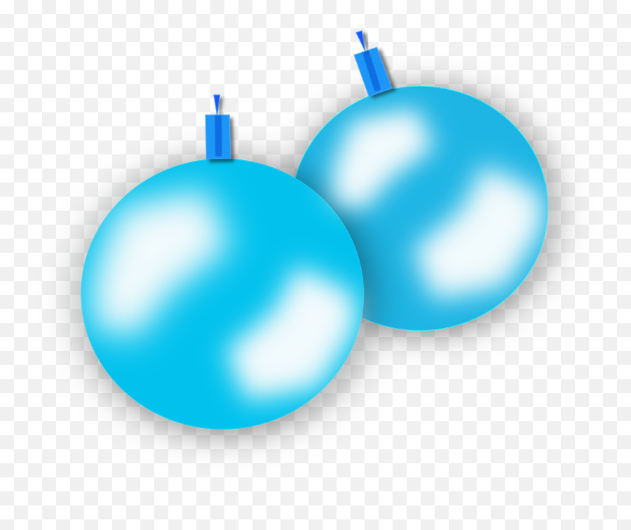 Blue Christmas Ornaments Balls Decorative - Gold Christmas Ball Vector Free Emoji,Emoji Christmas Ornaments