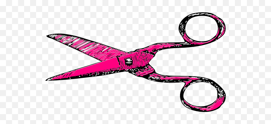 Pink Scissors Clipart - Scissors Clip Art Emoji,Pink Hair Emoji