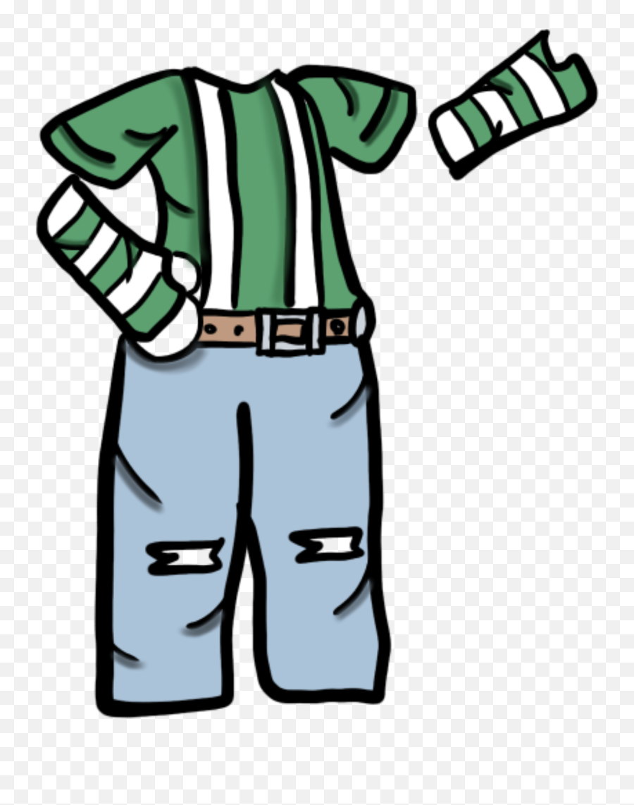 Boyoutfit Gloves Jeans Gacha Suspenders Belt Green Whit - Suspenders In Gacha Life Emoji,Gloves Emoji