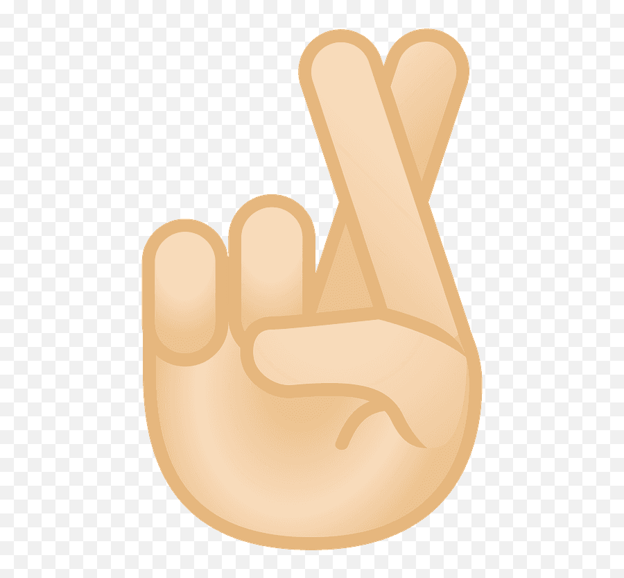 Crossed Fingers Emoji Clipart - Transparent Background Crossed Fingers Emoji Png,Crossed Out Emoji
