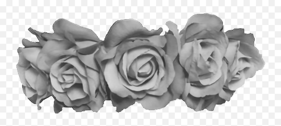 Flower Crown Png Tumblr - Lovely Emoji,Black And White Flower Emoji