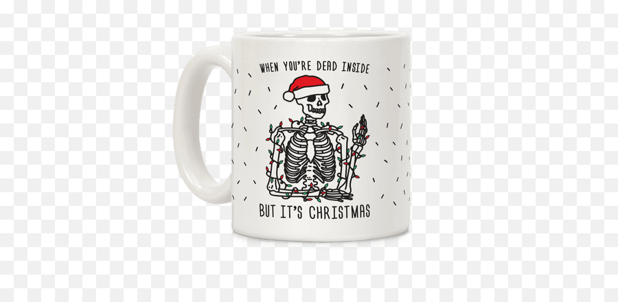 Meme Mugs Coffee Mugs Lookhuman - You Re Dead Inside But Christmas Emoji,Emoji Coffee Mugs
