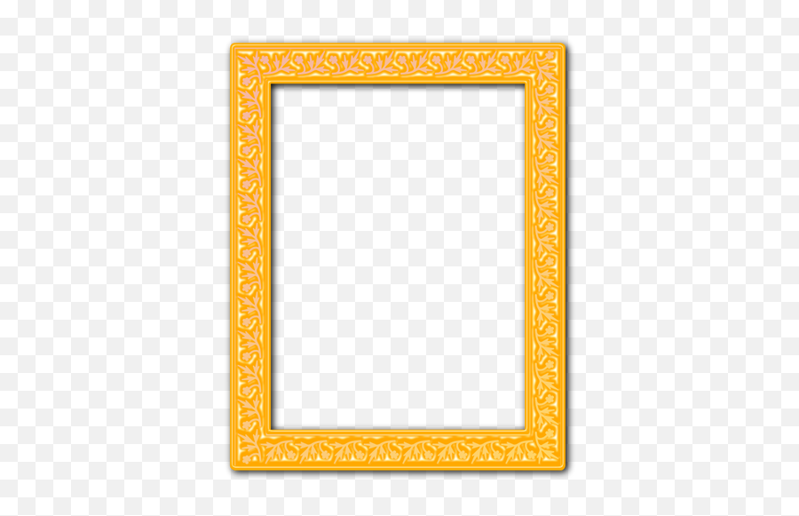Yellow Patterned Frame - Bingkai Foto Warna Emas Emoji,Treasure Chest Emoji