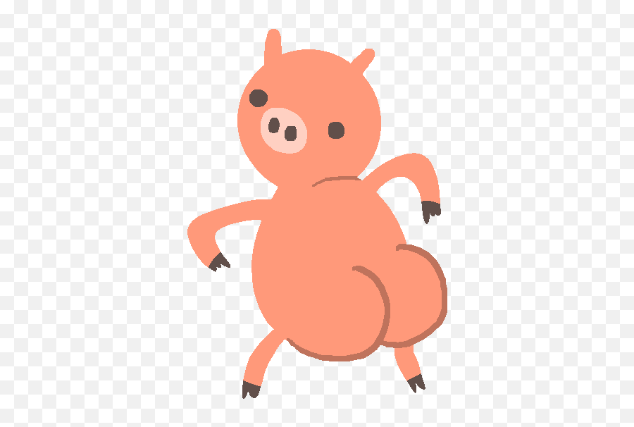 Butt Clipart Animated Butt Animated - Pig Butt Gif Emoji,Emoji For Butt