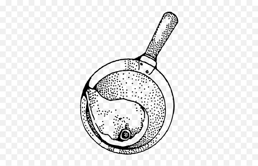 Pork Chop In Frying Pan Vector Drawing - Ham In The Pan Clip Art Emoji,Frying Pan Emoji