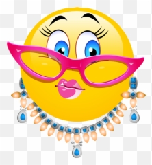 Lady With Glasses Emoji Decal - Emoji Lady,Emoji With Glasses