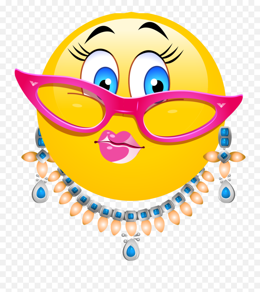 Lady With Glasses Emoji Decal - Emoji Lady,Emoji With Glasses