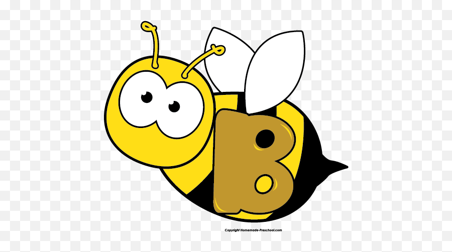 Letter Bee Clipart Clipartwiz 2 - B Bee Clipart Emoji,Emoji Apple Bees