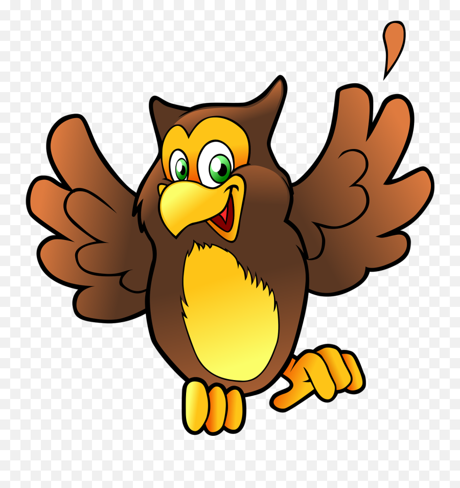 Anthropomorphized Animals Bird Cartoon - Happy Owls Free Clipart Emoji,Party And Chicken Emoji