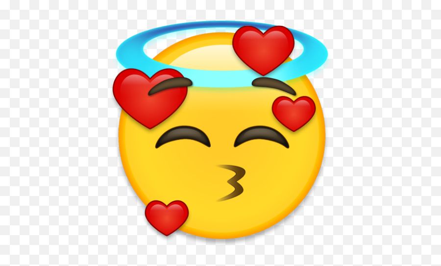 Emoji Cara De Angel Y Enamorado - Whatsapp Dp Kiss Emoji,Emoji