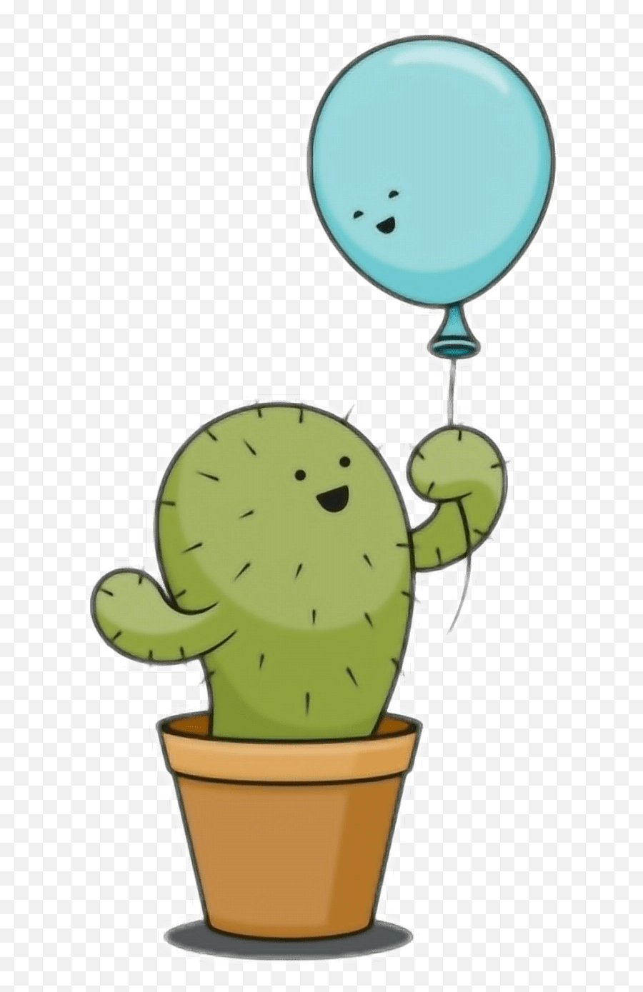 Cactus Ballon Love Tumblr Sticker By 5k Emoji,Cactus Lightning Emoji