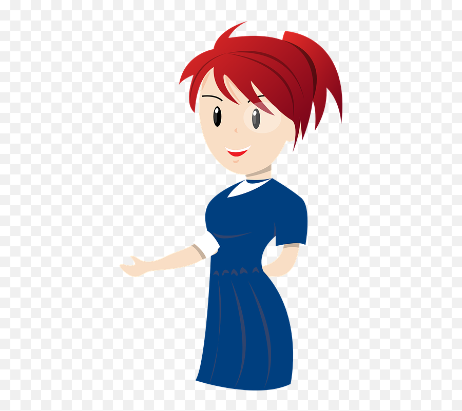 Free Teacher School Vectors - Teacher In A Dress Clipart Emoji,Anime Emotions Faces