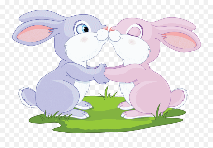Bunnies In Love Emoji,Rabbit Emoticons