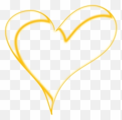 Transparent Background Yellow Heart Clipart - Png Emoji