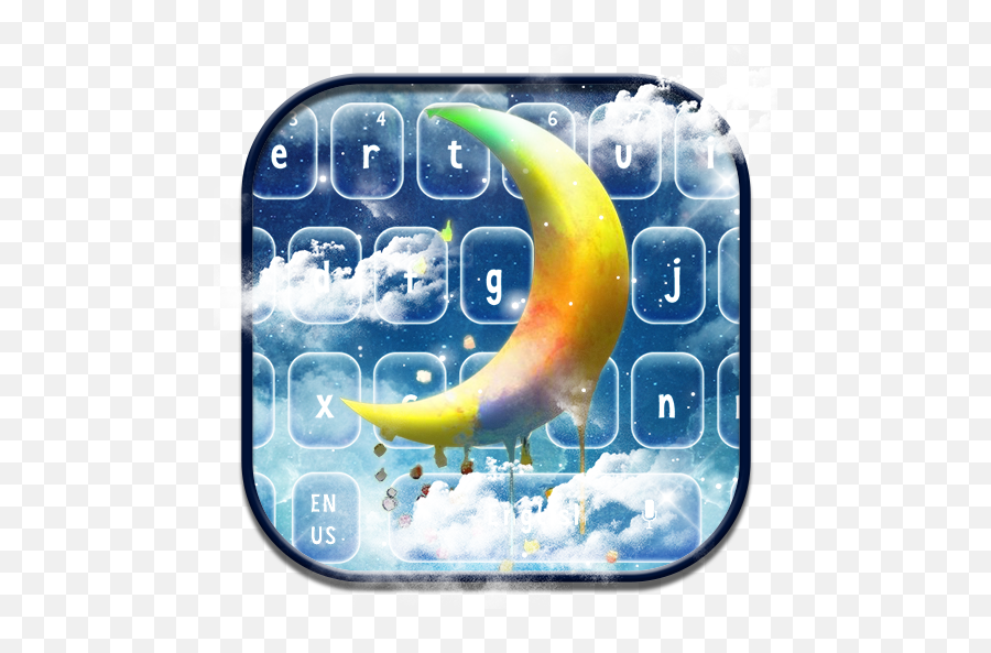 Colorful Crescent Moon Keyboard Theme - Izinhlelo Planet Emoji,Crescent Moon Emoji