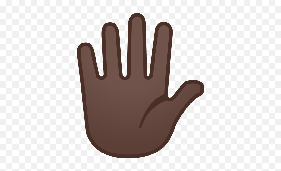 Hand With Fingers Splayed Emoji With Dark Skin Tone Meaning - Illustration,Fingers Emoji