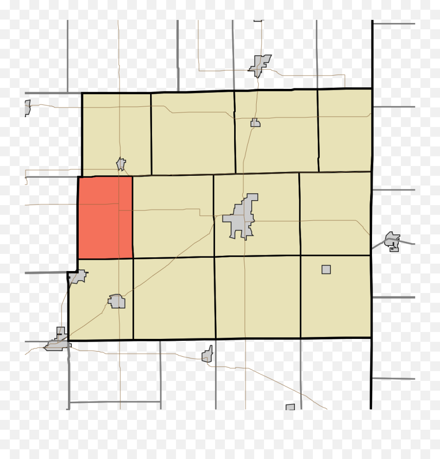 Map Highlighting Knox Township Jay County Indiana - Diagram Emoji,Custom Emoji