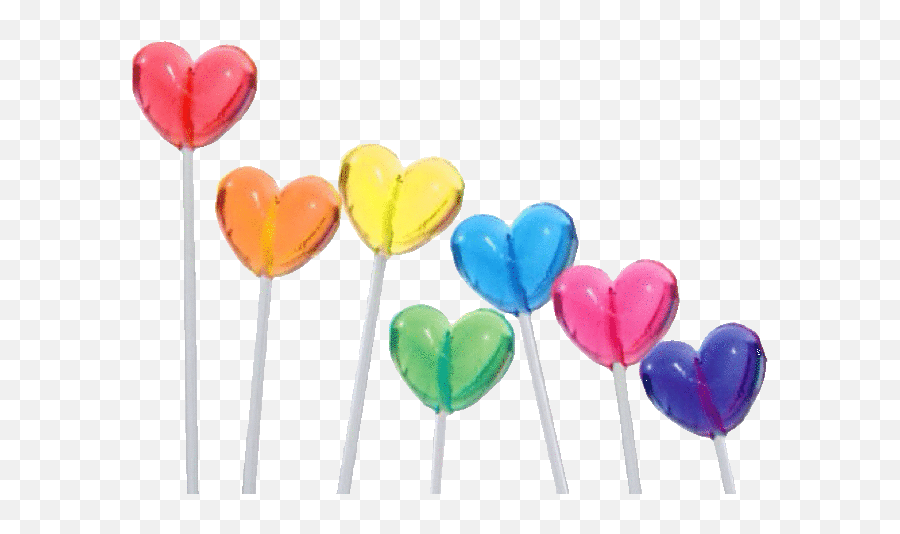 Lollipop Rainbow Candy Heart Love - Rainbow Heart Lollipop Emoji,Rainbow Candy Emoji