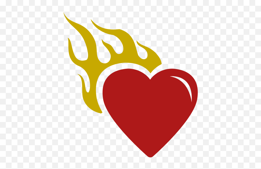 Iconos De Corazones Cupidos Y Figuras De Amor - Burning Heart Drawing Real Emoji,Emojis De Corazon