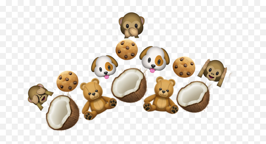 Brown Monkeys Biscuits Coconut Teddybear - Cartoon Emoji,3 Monkeys Emoji