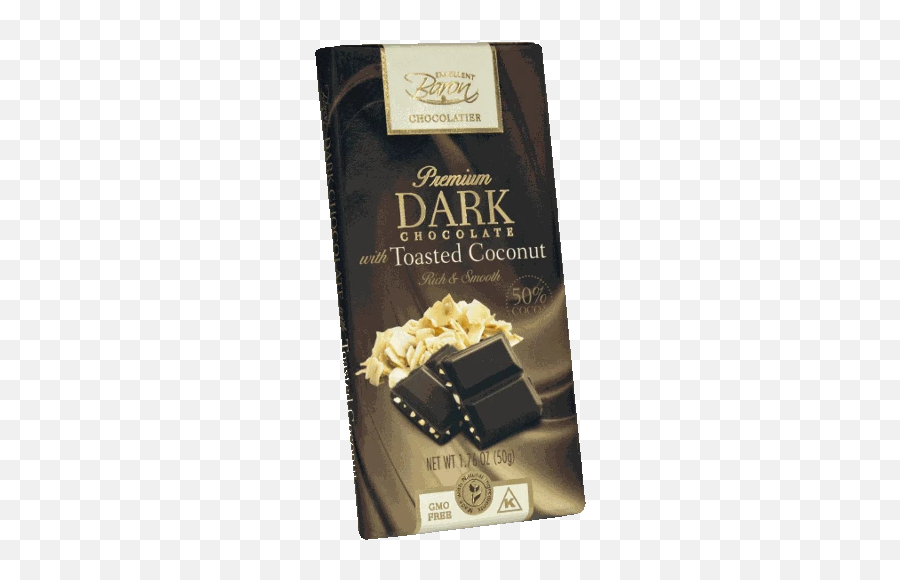 Baron Chocolate With Toasted Coconut Dark Bar 1 - Chocolate Bar Emoji,Chocolate Bar Emoji
