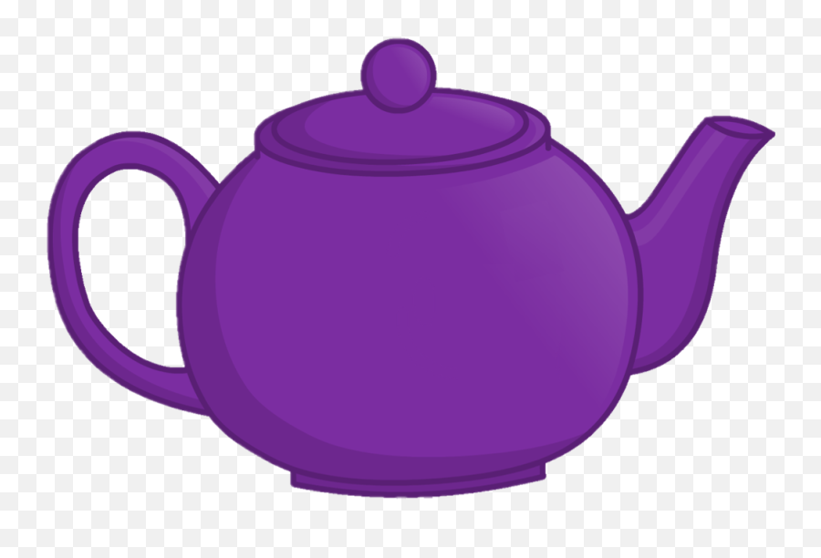 Purple Teapot Clipart - Cartoon Teapot Emoji,Kettle Emoji
