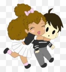 Interracial Ambw Korean Blackgirl Cute Couple - Cartoon Emoji
