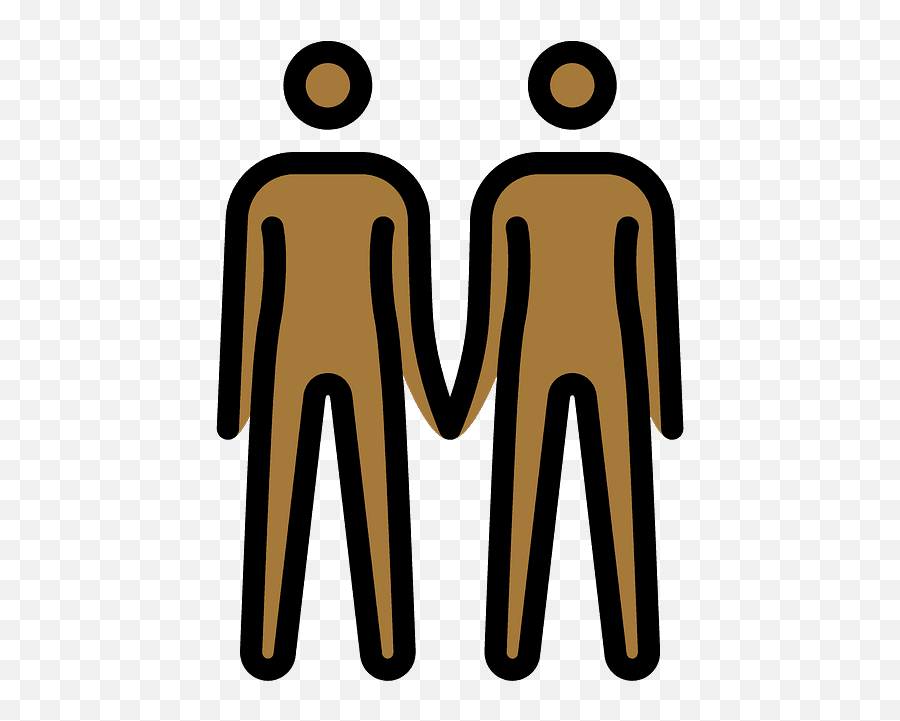 People Holding Hands Emoji Clipart - Human Skin Color,Brown People Emojis