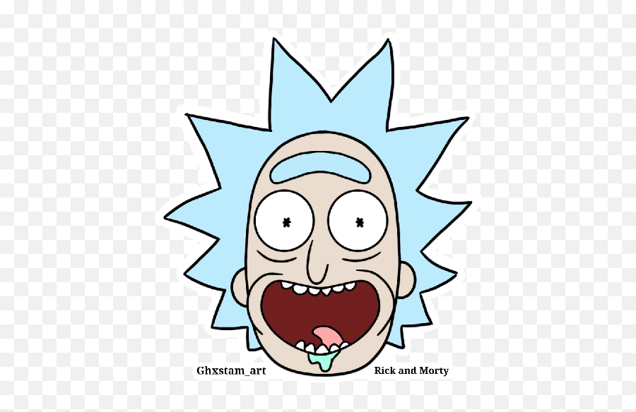 Rick And Morty - Rick Head Transparent Emoji,Rick And Morty Emojis