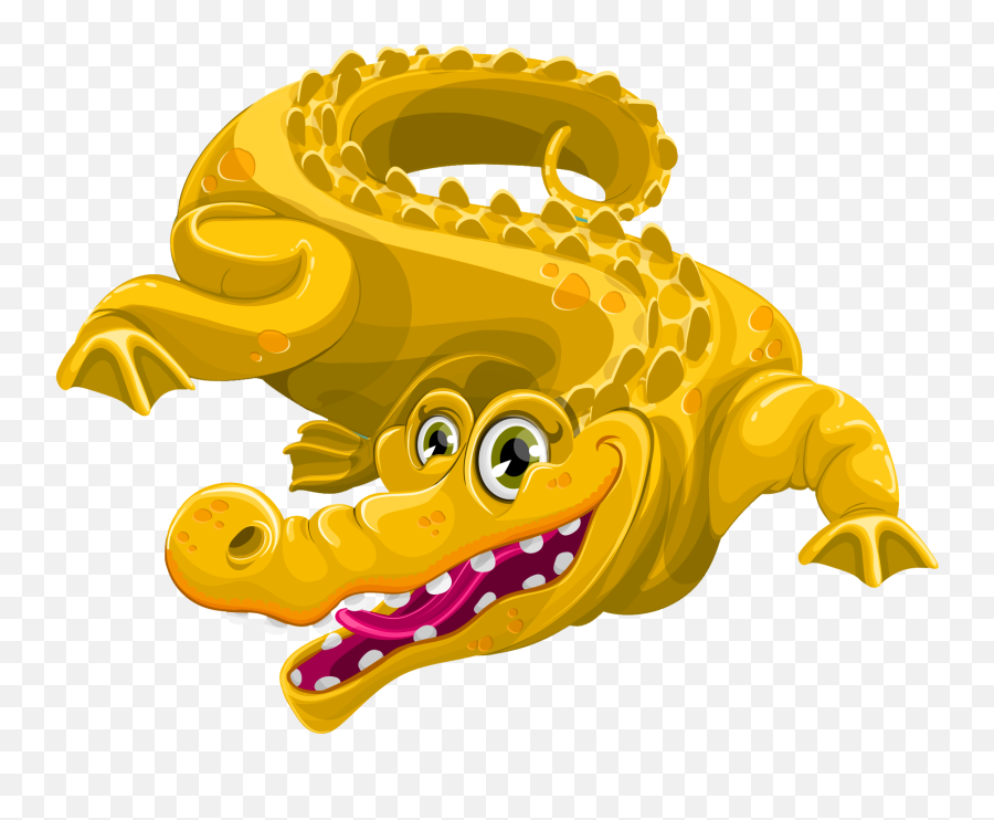 Image - Yellow Crocodile Cartoon Clipart Full Size Clipart Golden Crocodile Cartoon Emoji,Gator Emoji