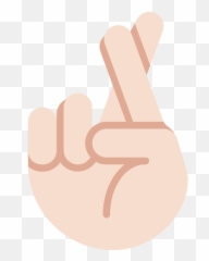 Light Skin Tone Emoji - Dedos Cruzados