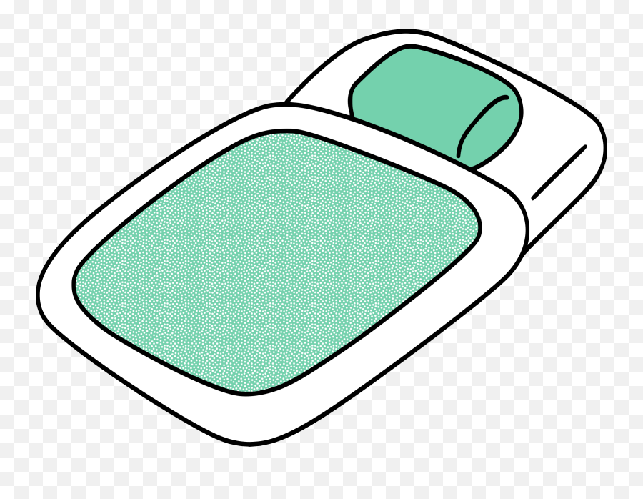 Futon Bed Vector Clipart Image - Futon Bed Clipart Emoji,Sleeping Emoji Pillow