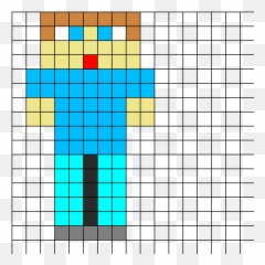 Steve From Minecraft Kandi Pattern Minecraft Beads - Steve Minecraft Perler Bead Emoji,Steve Emoji