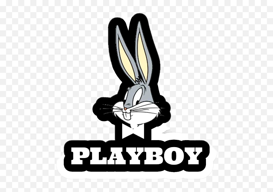 Ftestickers Playboy Bunny Playboybunny - Bugs Bunny Playboy Logo Emoji,Playboy Bunnies Emoji