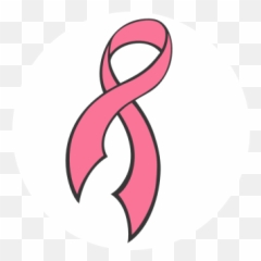 Breast Cancer Temporary Tattoos - Round Breast Cancer Ribbon Emoji,Breast Cancer Ribbon Emoji