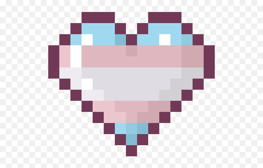 Transparent Trans Flag Pixel - Heart Pixel Png Emoji,Trans Heart Emoji