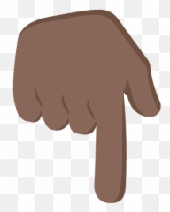 Down Pointing Backhand Index Dark Skin Tone Emoji Emoticon - Transparent Black Pointing Down Emoji,Pointing Down Emoji
