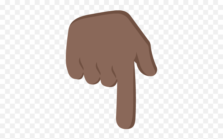 Down Pointing Backhand Index Dark Skin Tone Emoji Emoticon - Transparent Black Pointing Down Emoji,Pointing Down Emoji