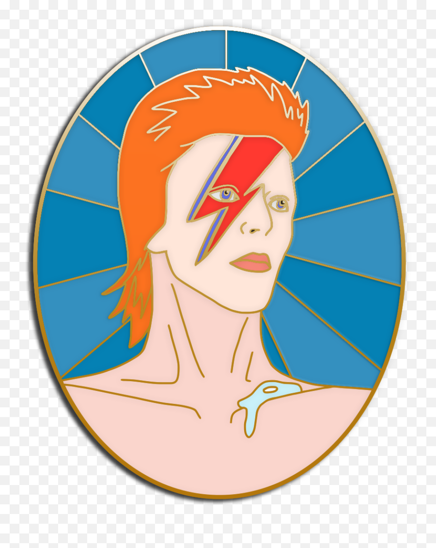 David Bowie Lapel Pins - Circle Emoji,Bowie Emoji