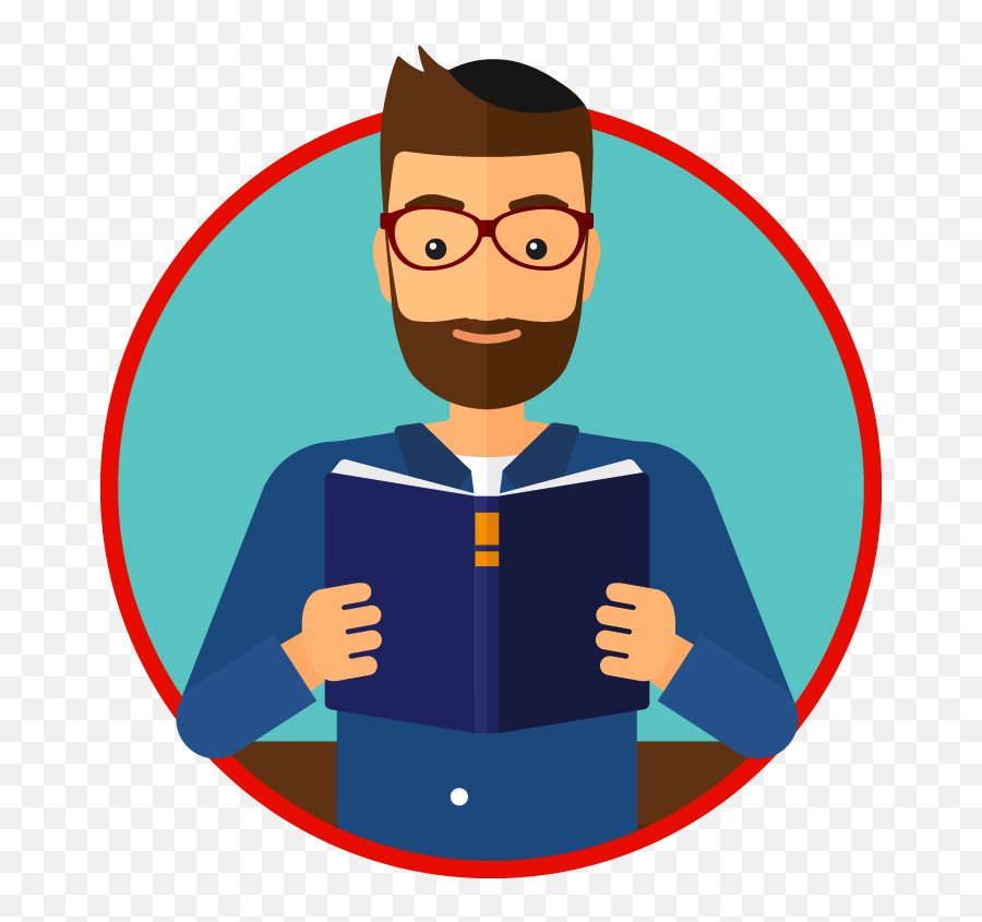 Torah Clipart Siddur - Man Reading Book Vectorstock Emoji,Emoji Man And Book