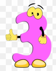 Free Nine Mathematics Images - Cartoon Numbers 3 Emoji