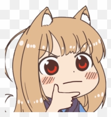 Hmm - Anime Thinking Emoji