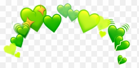 Emoji Emojis Hearts Emojicrown - Green Png