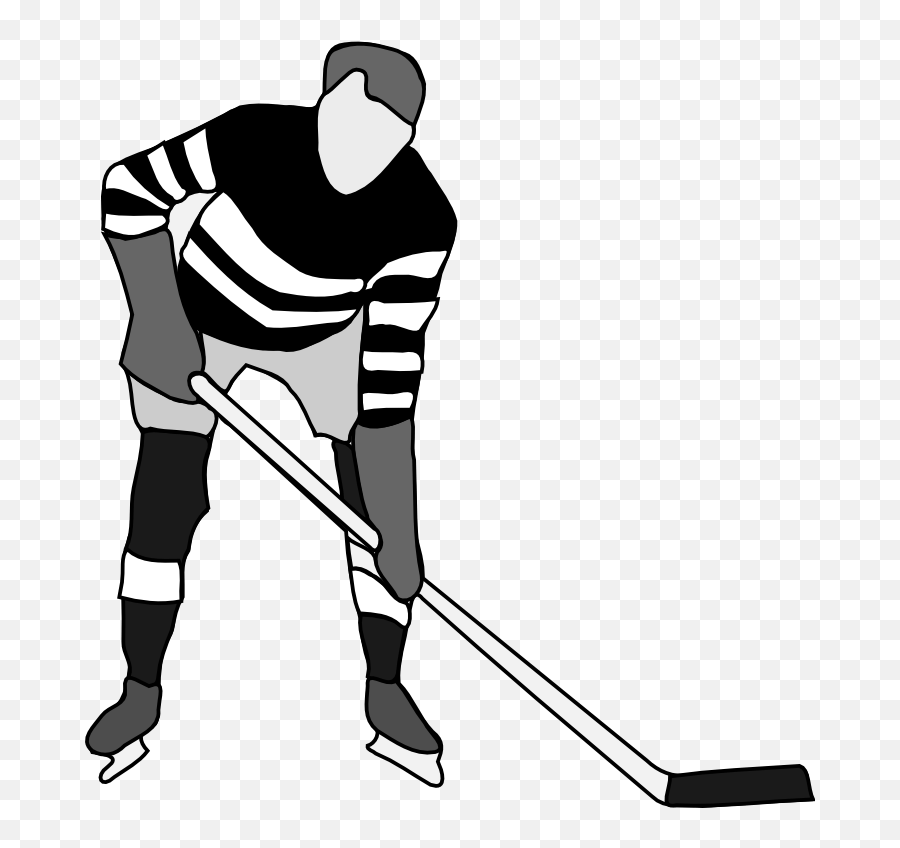 5761 Hockey Free Clipart - Hockey Black And White Emoji,Ice Hockey Emoji