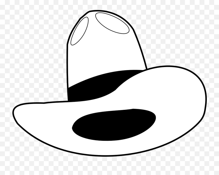 Free Cowboy Western Vectors - Hat Transparent Black And White Clipart Emoji,Cowboy Hat Emoticon